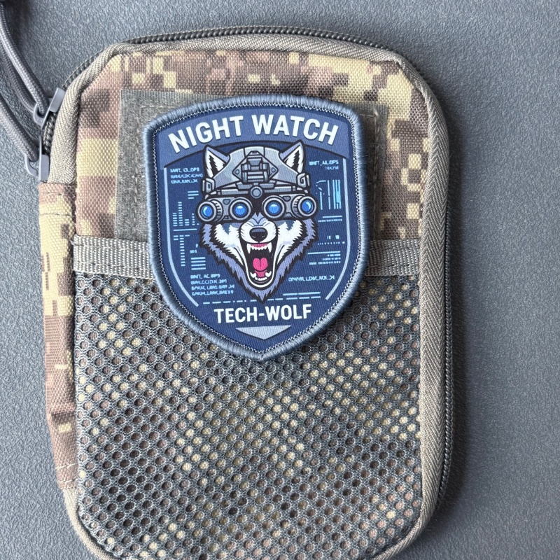 Tech Accessories Backpack - Parche Táctico Night Watch Tech-Wolf, Insignia