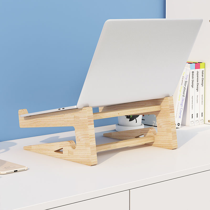 Laptop Stand Bamboo - Soporte Vertical de madera para ordenador