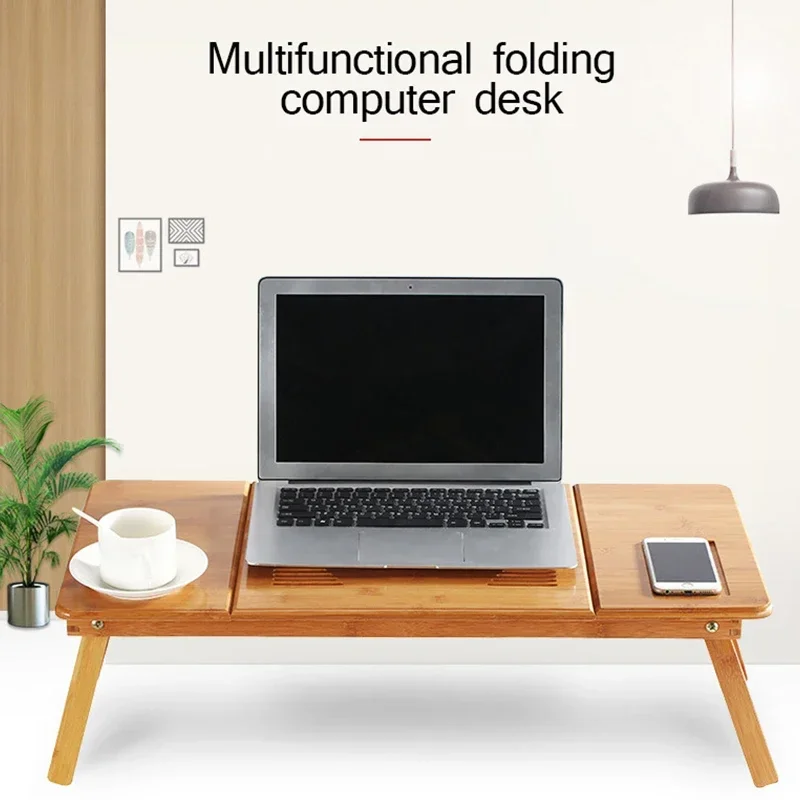 Laptop Stand Bamboo - Escritorio/Soporte Ajustable para Portátil de Bambú