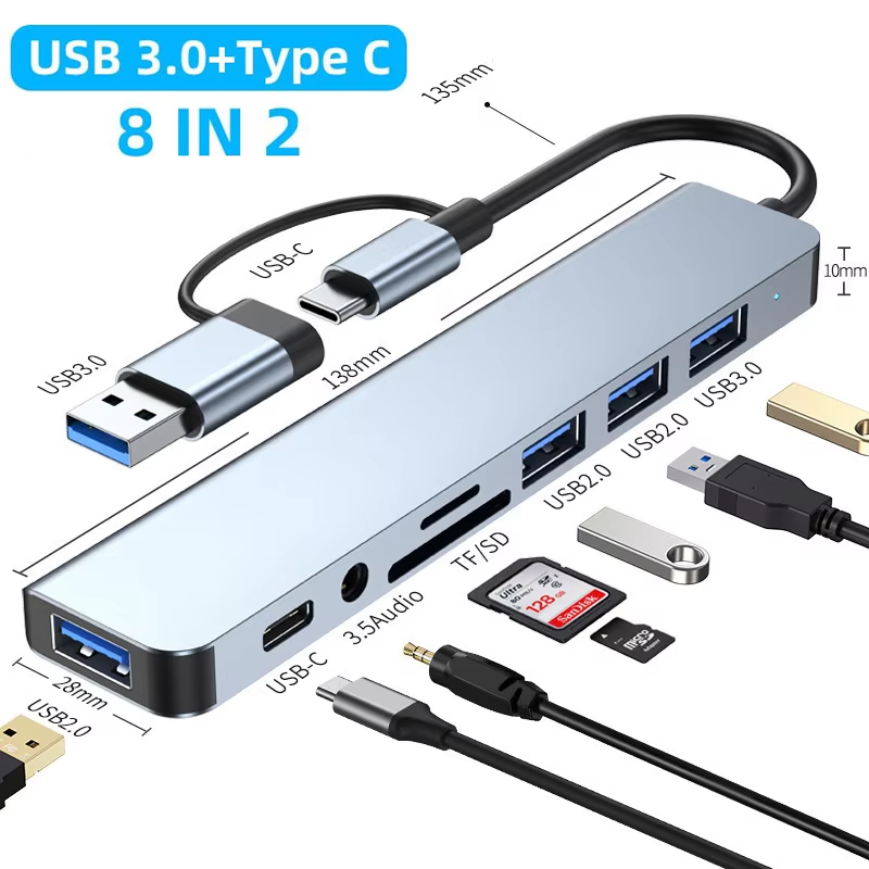 Usb Hub 7 Port - Base de Conexión USB + Tipo