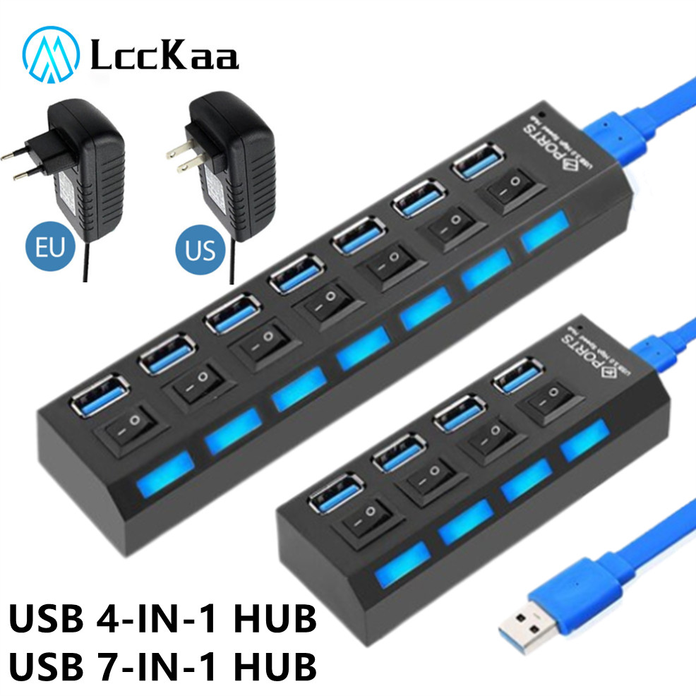 Adaptador expansor USB HUB 3,0 - Usb Hub 7 Port reseña y precio