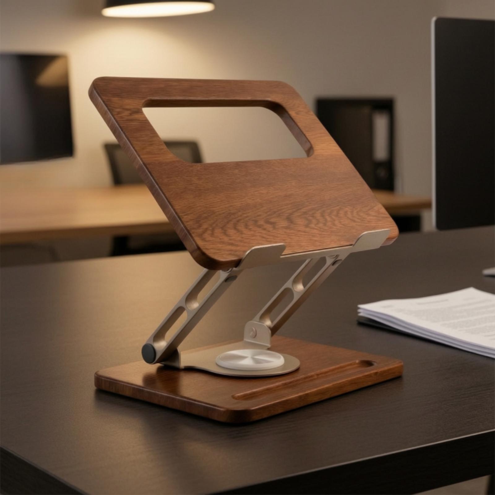 Soporte para computadora portá - Laptop Stand Bamboo reseña y precio