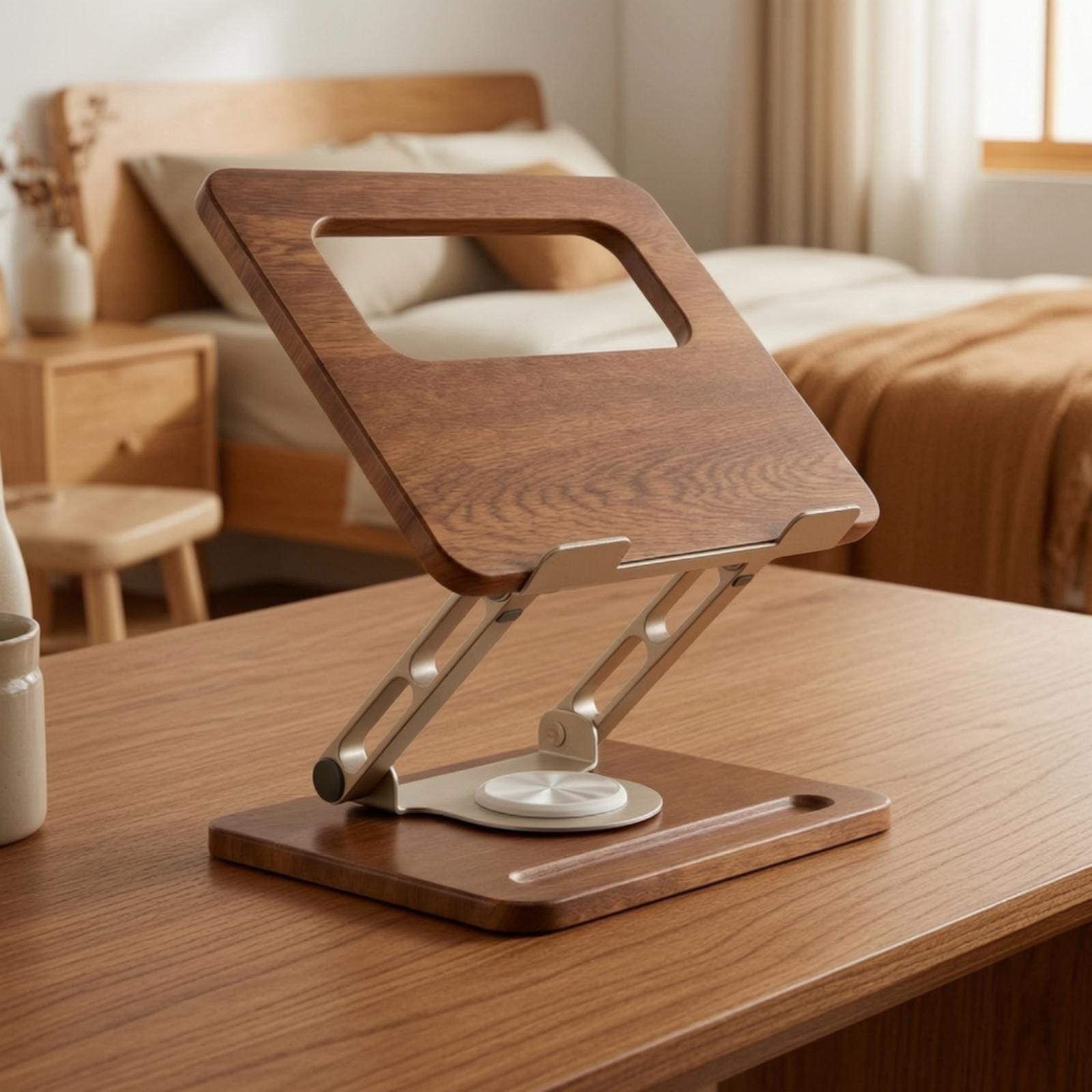 Soporte para computadora portá - Laptop Stand Bamboo reseña y precio