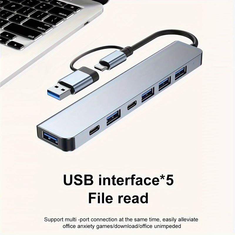Hub USB-C 7 en 1 con Múltiples - Usb Hub 7 Port reseña y precio