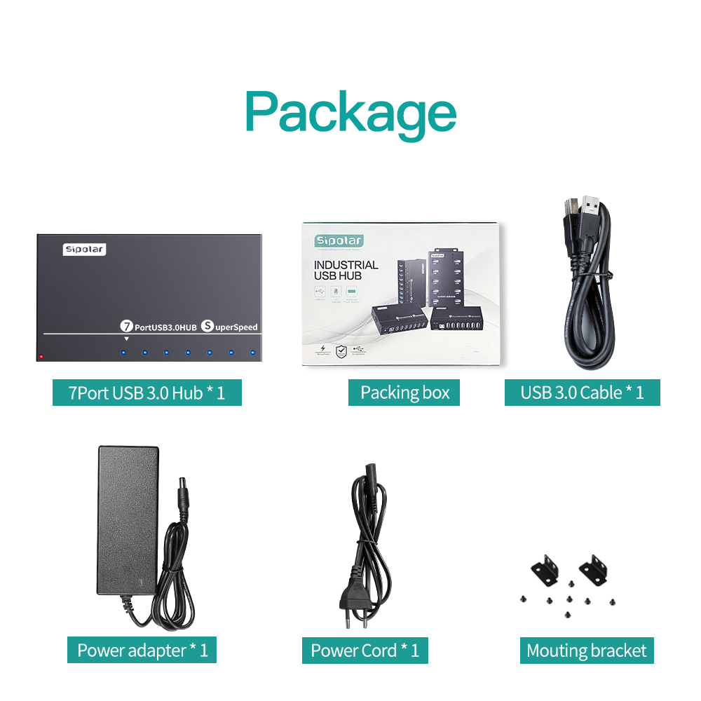 Hub industrial metálico A173 d - Usb Hub 7 Port reseña y precio