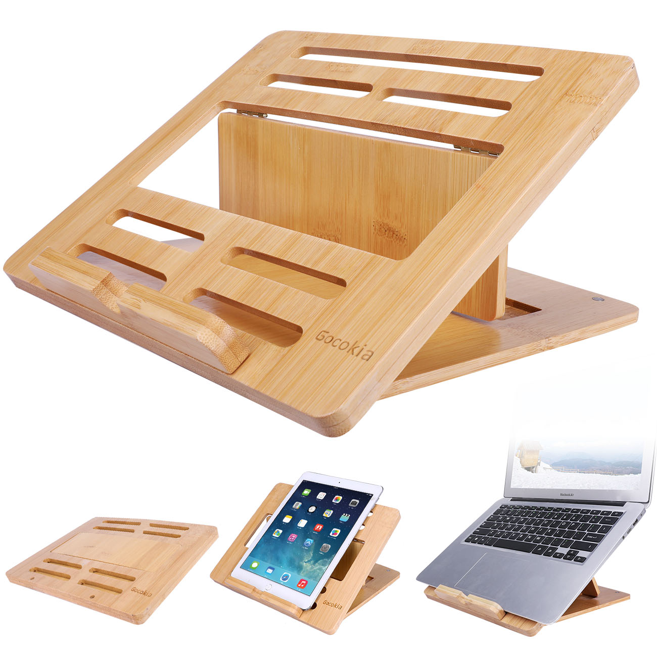 Soporte de bambú para portátil - Laptop Stand Bamboo reseña y precio