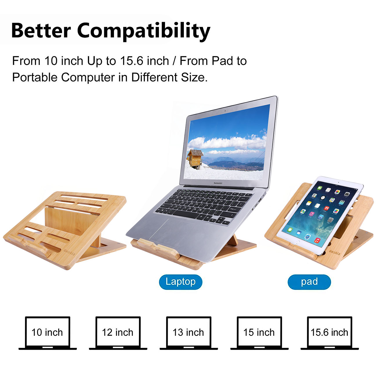 Soporte de bambú para portátil - Laptop Stand Bamboo reseña y precio