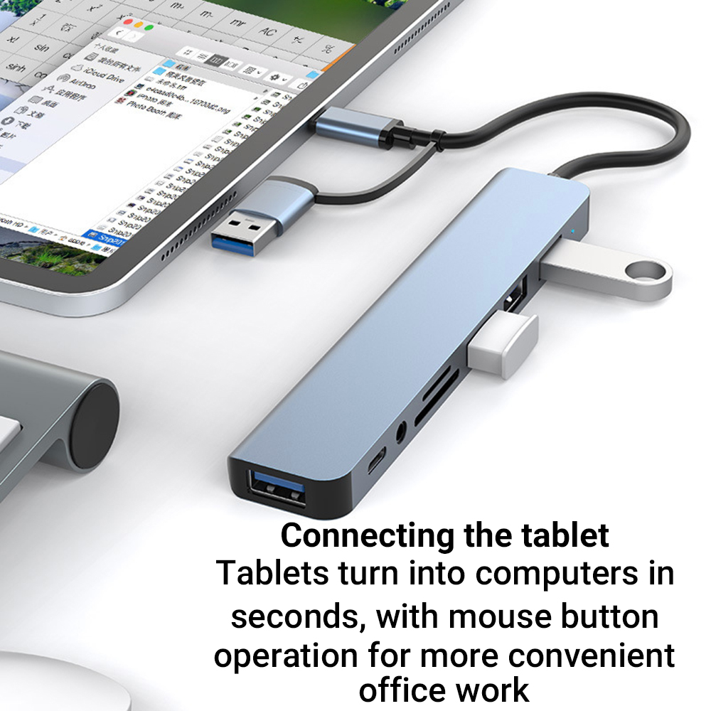Base de Conexión USB + Tipo C  - Usb Hub 7 Port reseña y precio